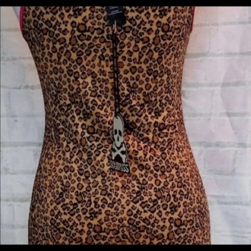 Sourpuss ~Leopard Corset Dress - Picture 5 of 7